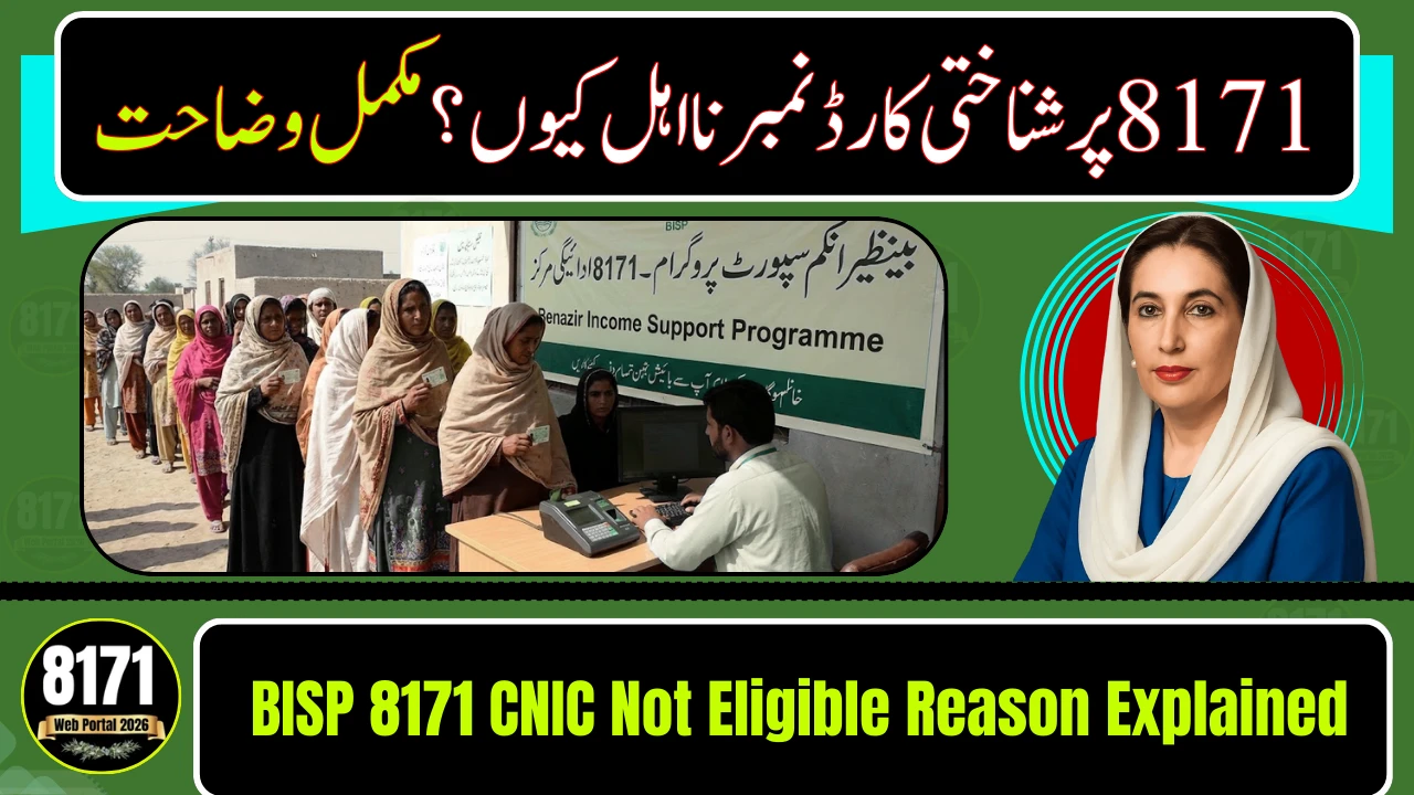 BISP 8171 CNIC Not Eligible Reason Explained