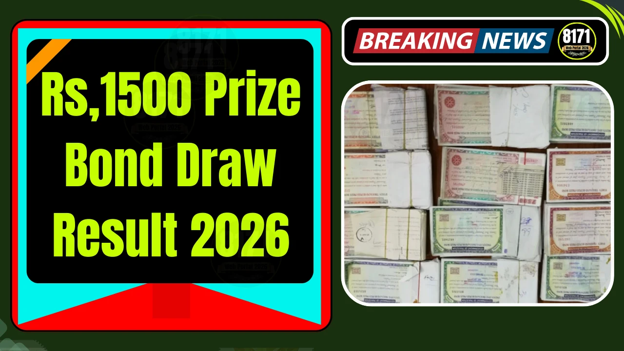 Rs,1500 Prize Bond Draw Result 2026