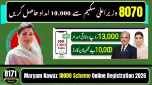 Maryam Nawaz 10000 Scheme Online Registration 2026 – Complete CNIC & 8070 Guide